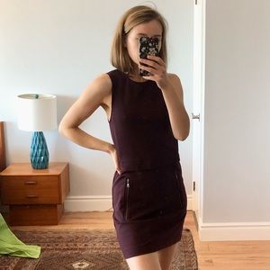 Aritzia Wine Mini Shift Dress